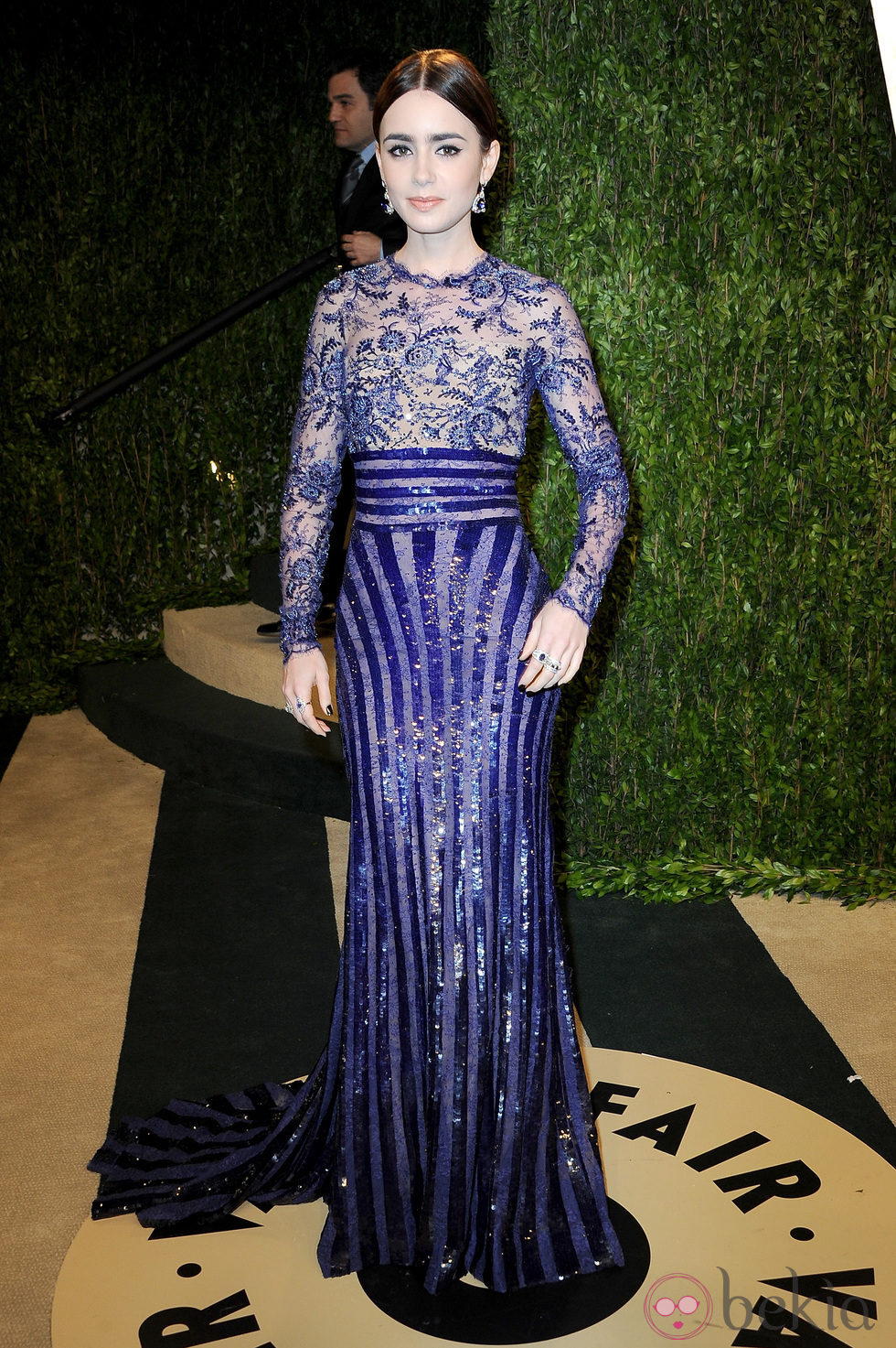 Lily Collins en la fiesta post Oscar 2013 organizada por Vanity Fair