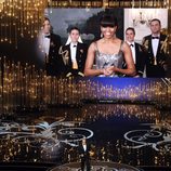 Michelle Obama anunciando el galardón a mejor película de los Oscar 2013