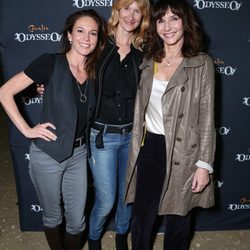 Diane Lane, Laura Dern y Mary Steenburgen en el espectáculo Odysseo