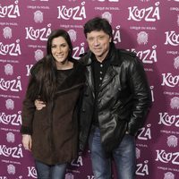 Cecilia Gessa y Carlos Bardem en el estreno de "Kooza"