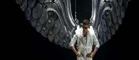 Justin Bieber durante su concierto en el O2 de Londres