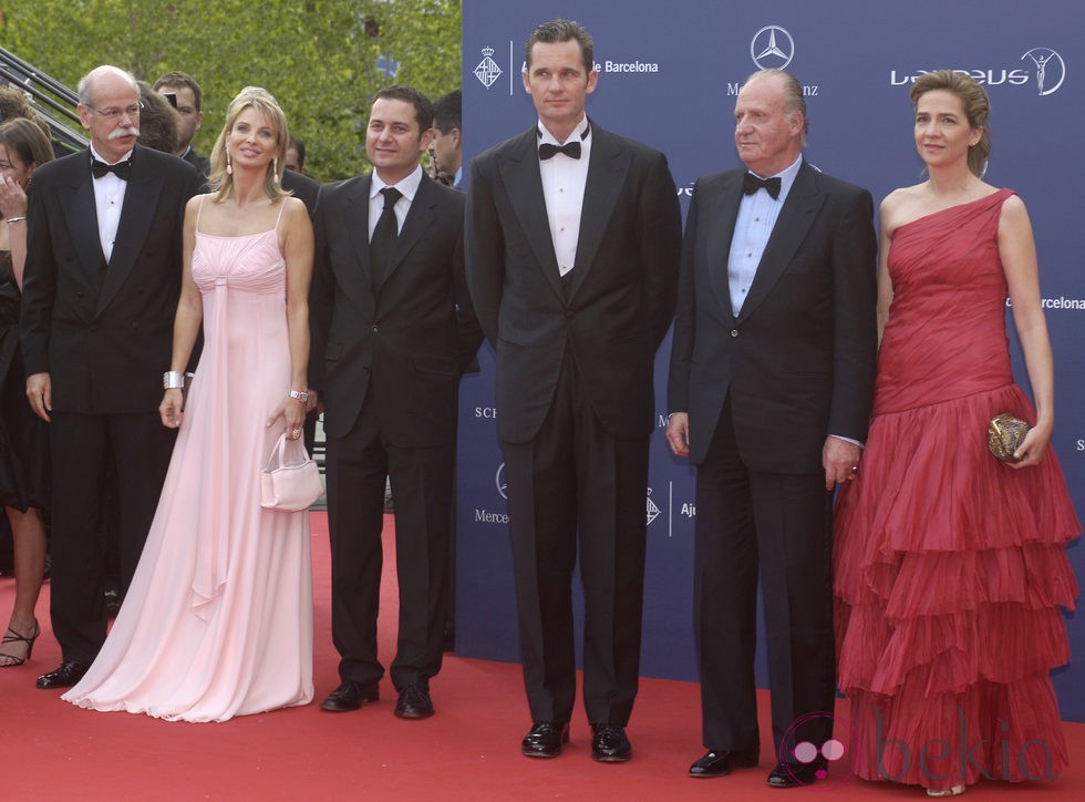 Corinna zu Sayn-Wittgenstein con el Rey Juan Carlos, la Infanta Cristina e Iñaki Urdangarín