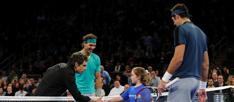 Rafa Nadal, Ben Stiller y Del Potro en el Madison Square Garden