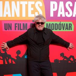 Pedro Almodóvar en el estreno de 'Los amantes pasajeros'