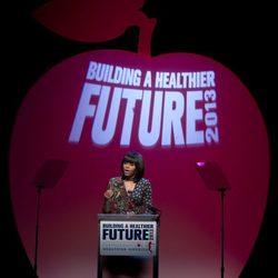 Michelle Obama en una cumbre sobre salud y obesidad infantil