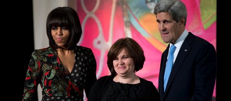 Michelle Obama y John Kerry en la entrega de los premios a mujeres con coraje