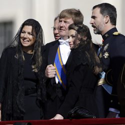 Los Príncipes Felipe y Letizia con Guillermo y Máxima de Holanda en la entronización del Papa Francisco I