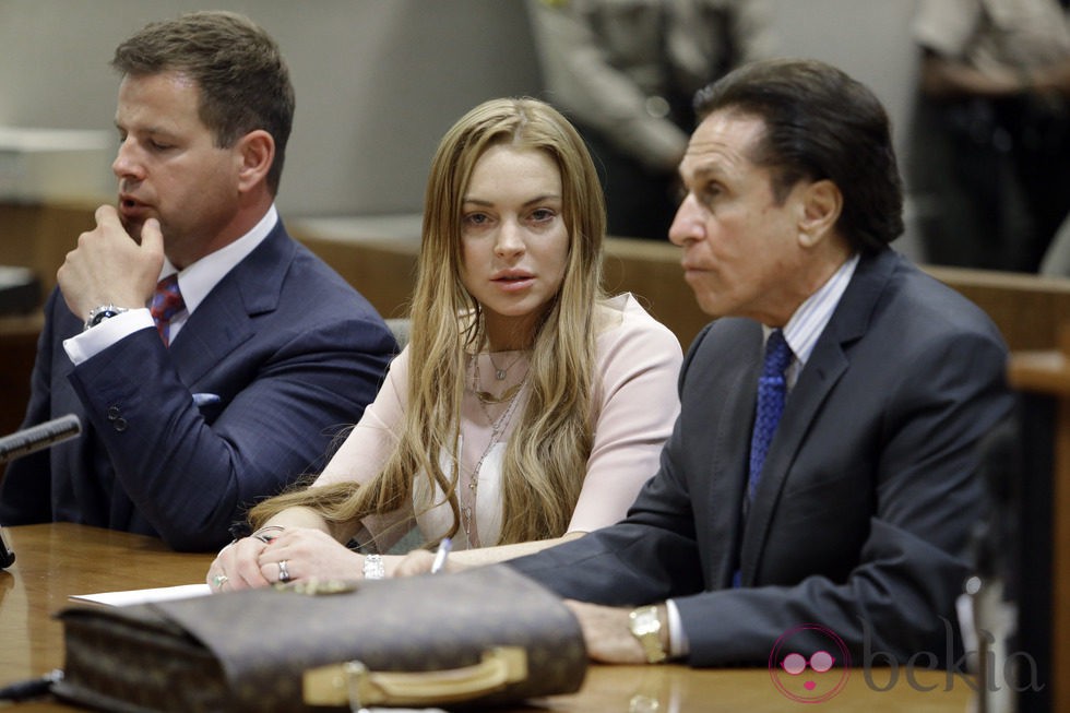 Lindsay Lohan durante el juicio en Los Ángeles