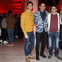 Eduardo Casanova, Paco León, David Castillo y Andrea Guasch en la fiesta Edun-Diesel