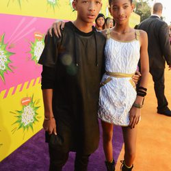Willow y Jaden Smith en la alfombra roja de la 26 edición de los premios Nickelodeon