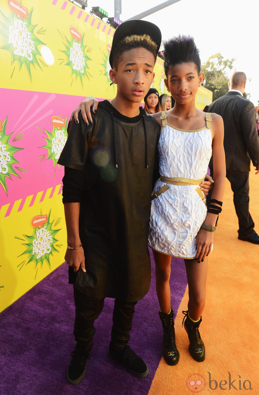 Willow y Jaden Smith en la alfombra roja de la 26 edición de los premios Nickelodeon