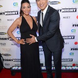 Mario Lopez y Courtney Mazza en la Celebrity Fight Night 2013