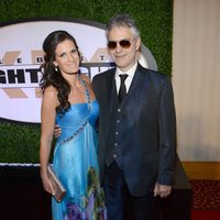 Andrea Bocelli y Veronica Berti en la Celebrity Fight Night 2013