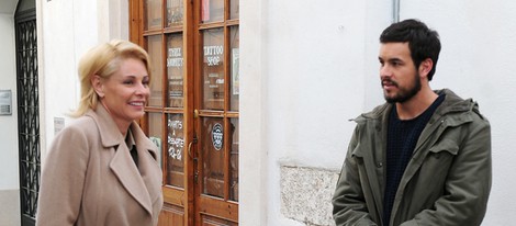Mario Casas y Belén Rueda rodando 'Ismael' en Sitges