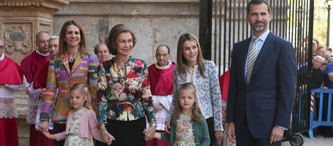 La Familia Real en la Misa de Pascua en la Catedral de Mallorca
