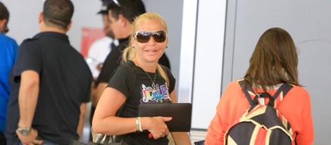 Belén Esteban en el aeropuerto de Miami tras sus vacaciones de Semana Santa