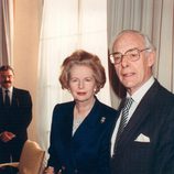 Margaret Thatcher con su marido Denis Thatcher