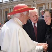 Margaret Thatcher con Benedicto XVI