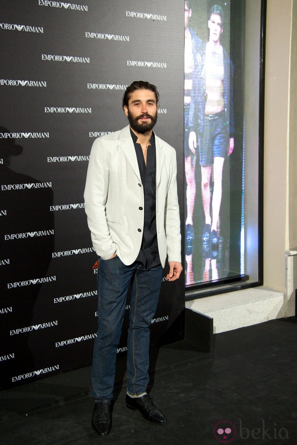 Alex García en la inauguración de una tienda de Armani en Madrid