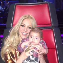 Shakira con su hijo Milan en 'The Voice'
