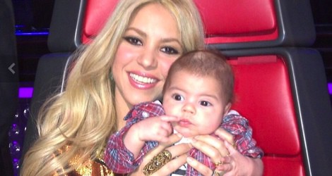 Shakira con su hijo Milan en 'The Voice'