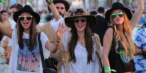Miranda Kerr, Alessandra Ambrosio y Candice Swanepoel en el Festival de Coachella 2013