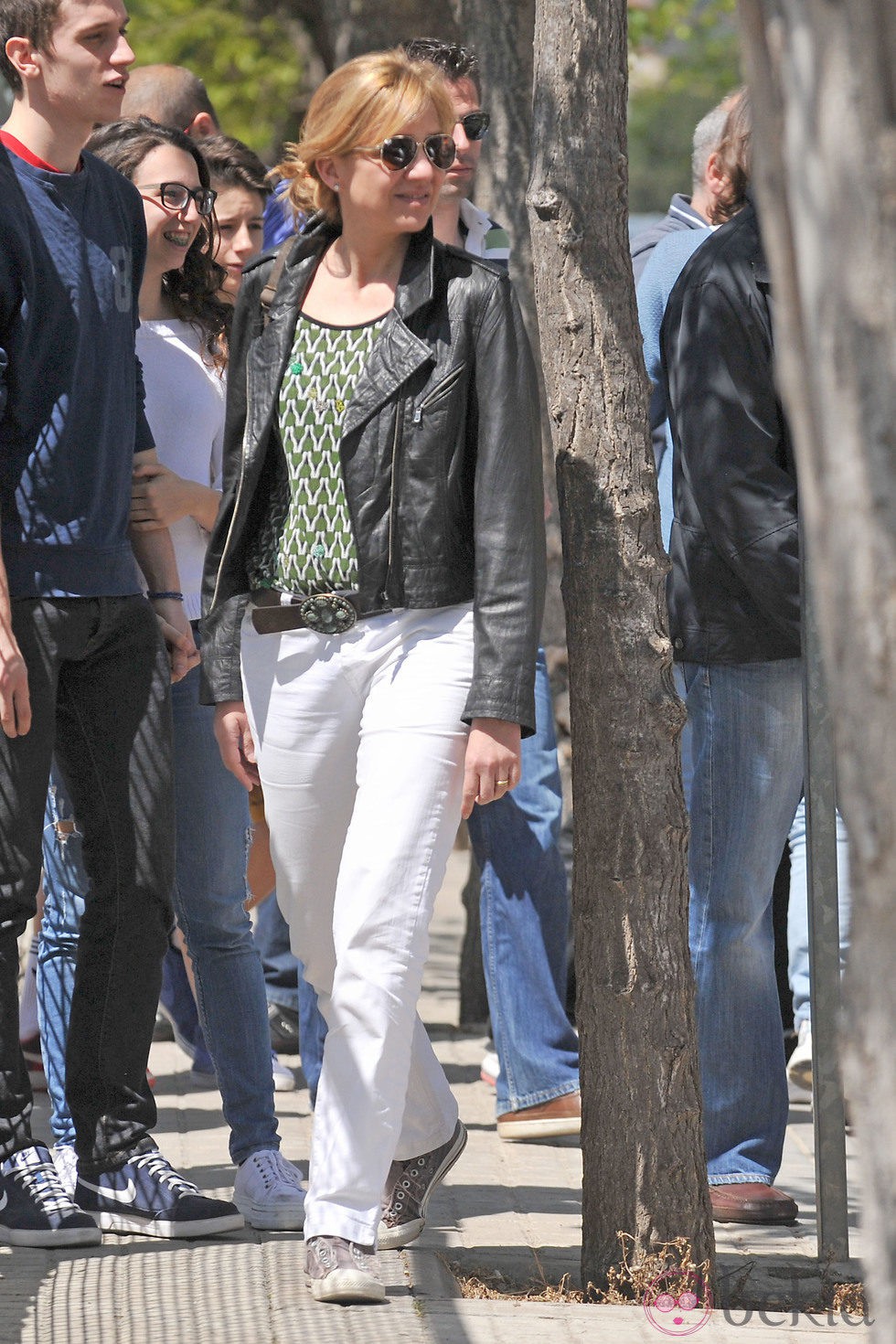 La Infanta Cristina sonriente en Barcelona