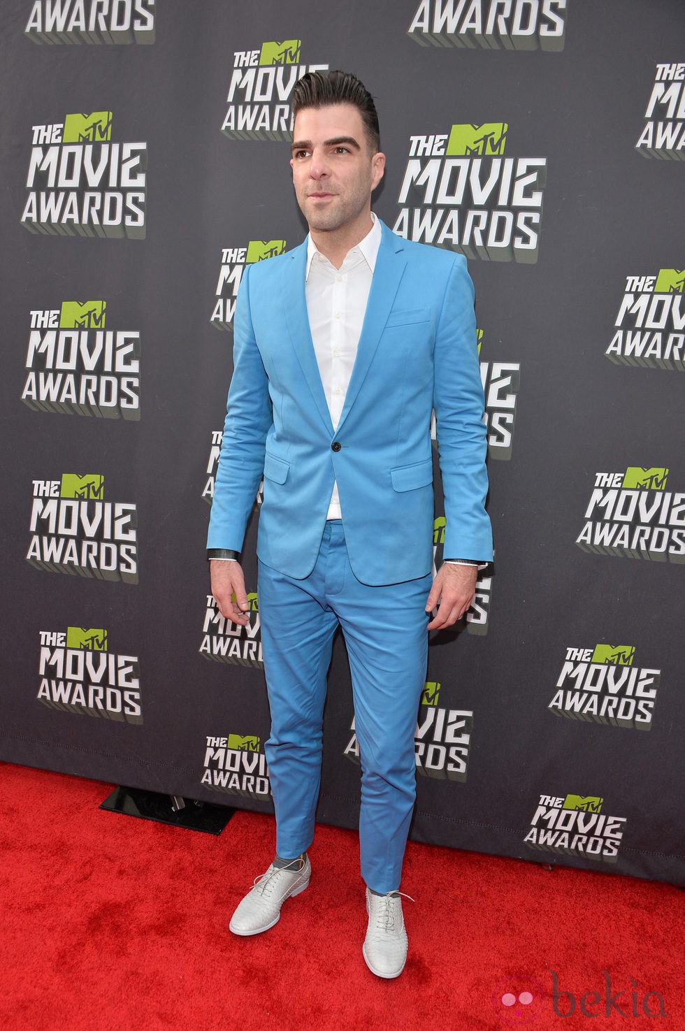 Zachary Quinto en la alfombra roja de los MTV Movie Awards 2013