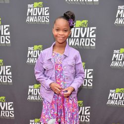 Quvenzhane Wallis en la alfombra roja de los MTV Movie Awards 2013