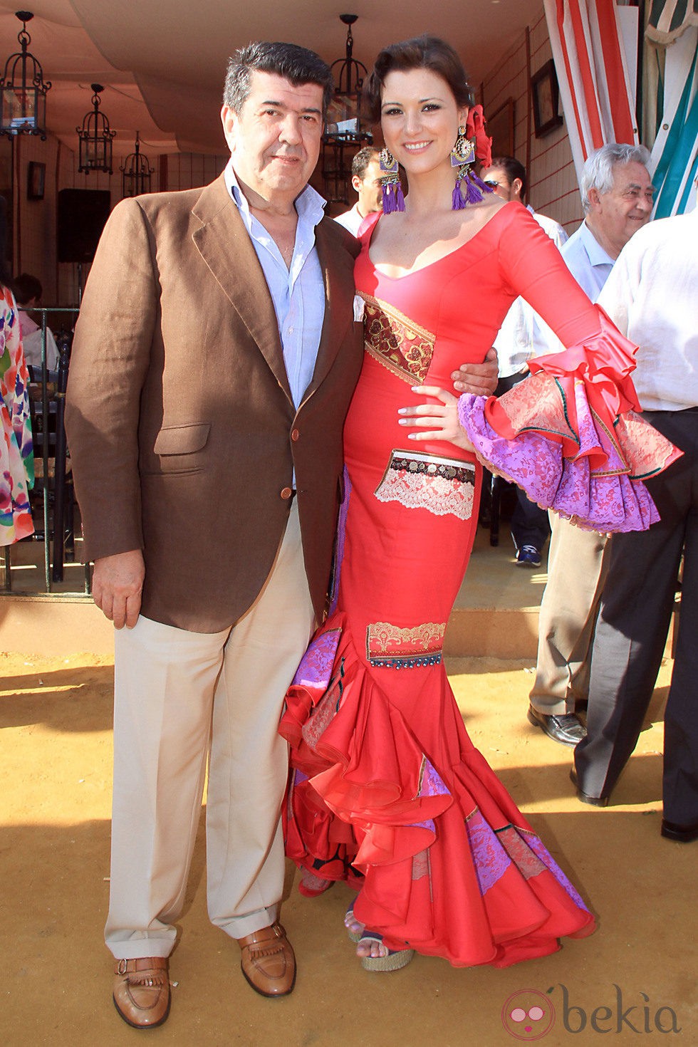 María Jesús Ruiz y José María Gil Silgado en la Feria de Abril 2013