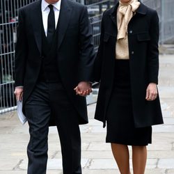 David y Samantha Cameron en el funeral de Margaret Thatcher