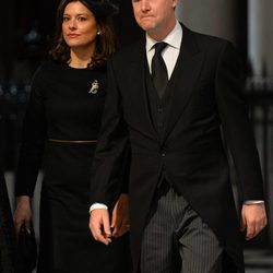 Nick Clegg y Miriam González en el funeral de Margaret Thatcher