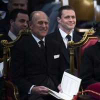 El Duque de Edimburgo y la Reina Isabel en el funeral de Margaret Thatcher