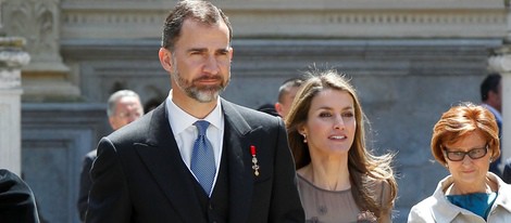 Los Príncipes Felipe y Letizia en la entrega del Premio Cervantes 2012