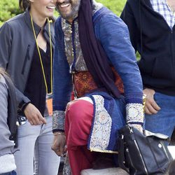 Roberto Enríquez durante un descanso del rodaje de 'Isabel' en La Alhambra