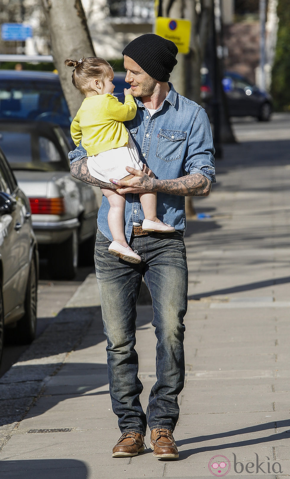 Harper Seven, muy cariñosa con su padre David Beckham