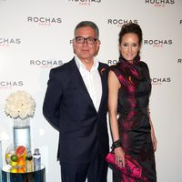 Juan Ramón Lucas y Sandra Ibarra en una fiesta organizada por Rochas en Madrid