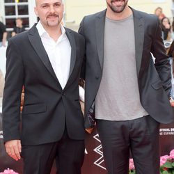 Lucas Figueroa y Miguel Ángel Muñoz en la presentación de 'Viral' en el Festival de Málaga 2013