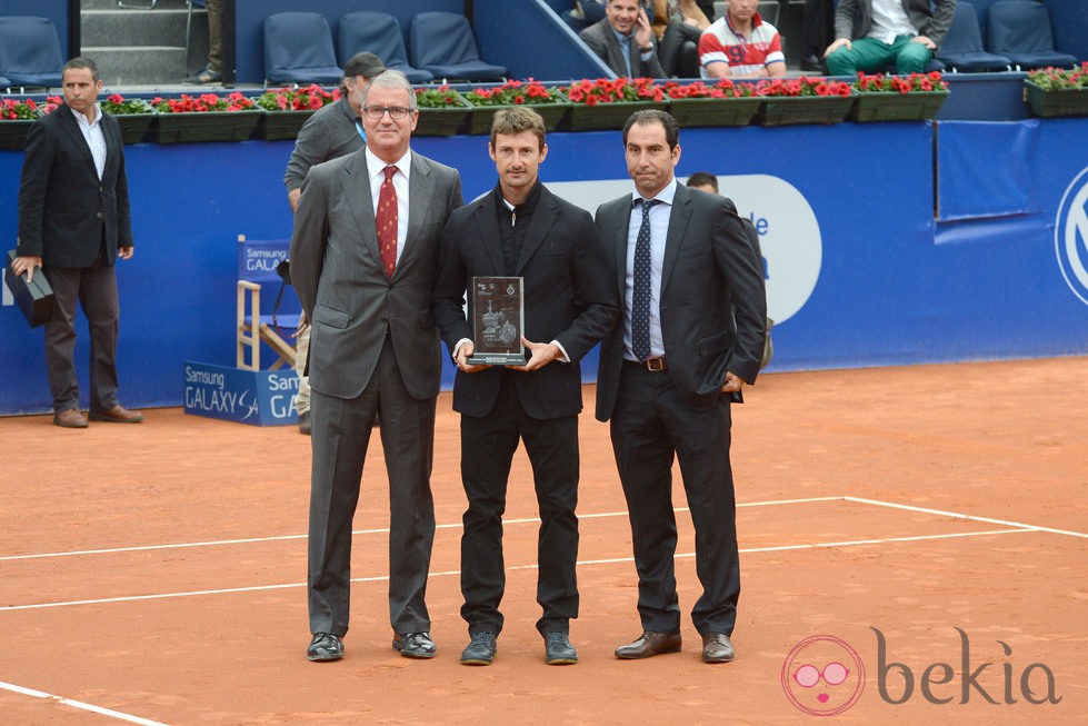 Juan Carlos Ferrero y Albert Costa en el Conde de Godó 2013