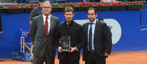 Juan Carlos Ferrero y Albert Costa en el Conde de Godó 2013
