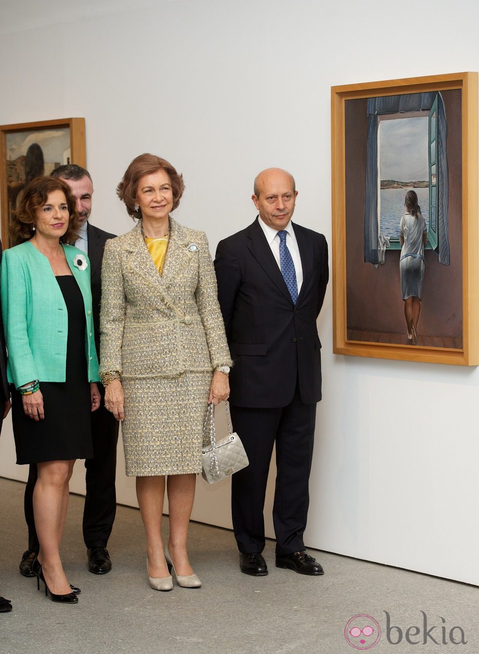 Ana Botella, la Reina Sofía y José Ignacio Wert en la inauguración de una exposición sobre Dalí