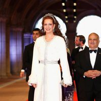 La Princesa Salma de Marruecos en la cena previa a la abdicación de la Reina Beatriz de Holanda
