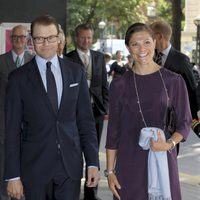 Victoria y Daniel de Suecia en su primer acto oficial tras el anuncio del embarazo