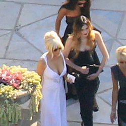 Lindsay Lohan en la boda de Kim Kardashian