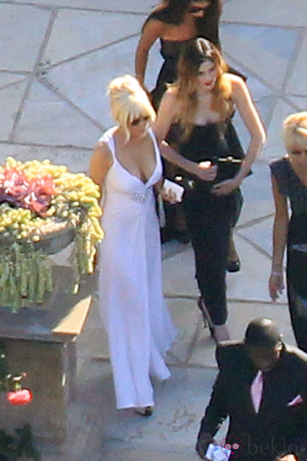 Lindsay Lohan en la boda de Kim Kardashian