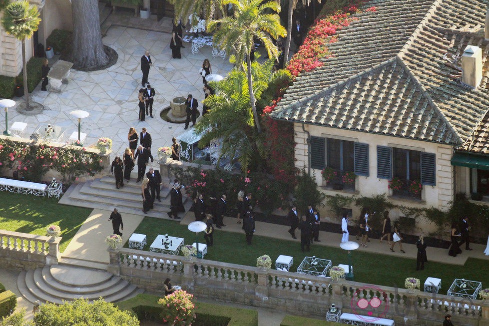 Vista aérea de la boda de Kim Kardashian