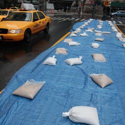 El distrito Flatiron de Nueva York se prepara para la llegada del huracán Irene