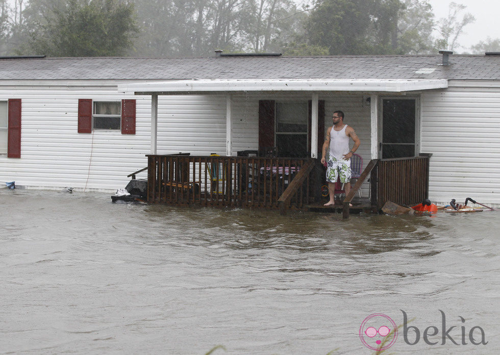 Casa de Carolina del Norte tras el paso del huracán Irene