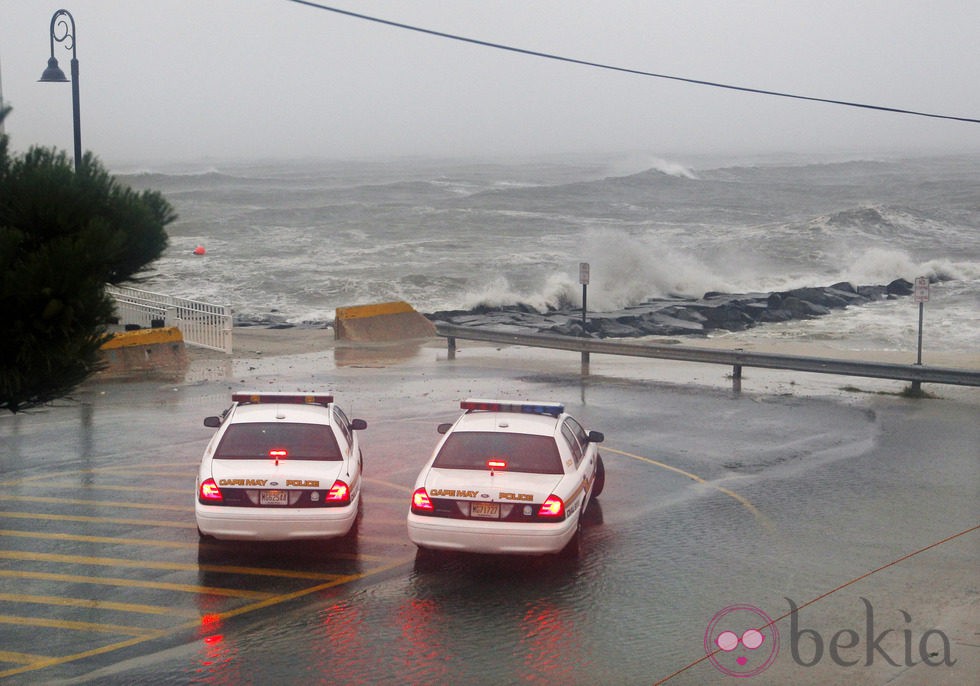 Cape May durante el paso del huracán Irene