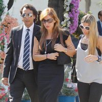 Kika Aparicio en el funeral de su madre, Maleni Loreto